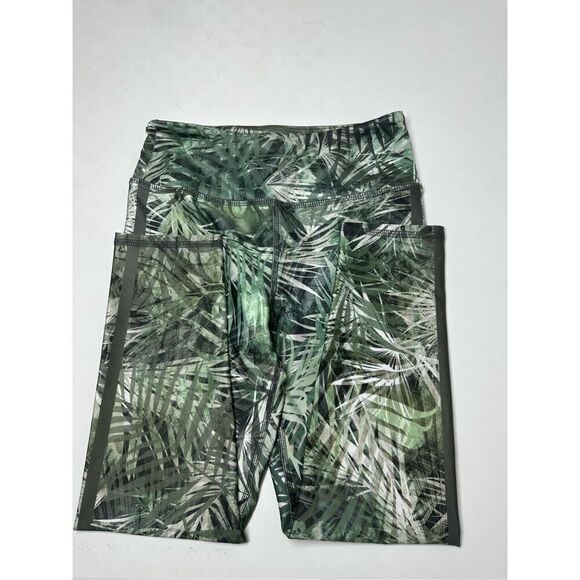 Evolution and Creation Women's M Palms Leaves Print Capri Leggings 21,5 “ Green - Picture 9 of 11